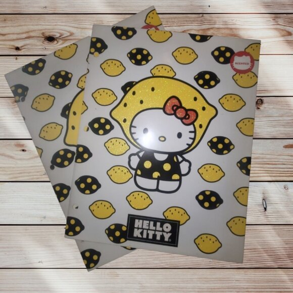 Set of 2 - HELLO KITTY - Lemonhead - Paper Folders - 1 - Pocket Portfolio - NEW - Picture 1 of 3